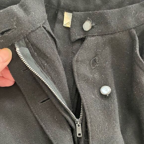 Vintage Early 60s Black Wool Coulottes XXS - Picture 7 of 8